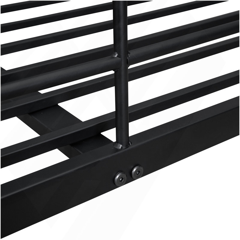 Full Metal Bunk Bed, Black, Black