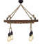 Lustre Spoutnik en bois 4 lumières Vasilos