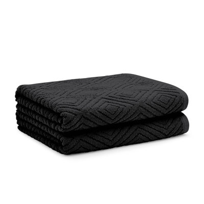 Diamond Geo Sculpted Cotton Towels