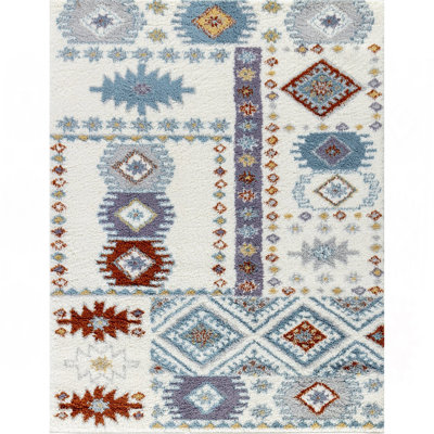 Tapis ivoire à poils longs