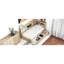 Lit de jour simple en bois avec tiroirs de rangement, ports et choix pratiques - deux armoires de raccordement intégrées-641649167