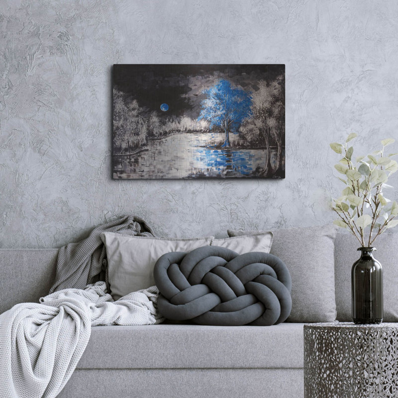 «Blue Moon» par Luxe Metal Portfolio, H 24 po x l 36 po