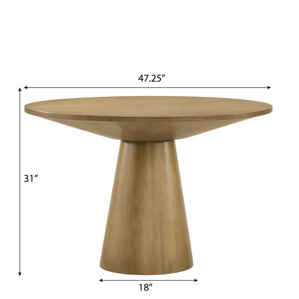 Ivy Bronx Diartis Round Solid Wood Base Dining Table & Reviews | Wayfair