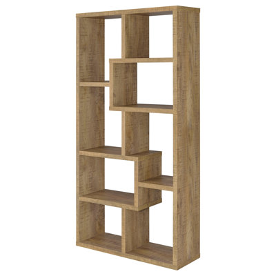 8-shelf Geometric Bookcase