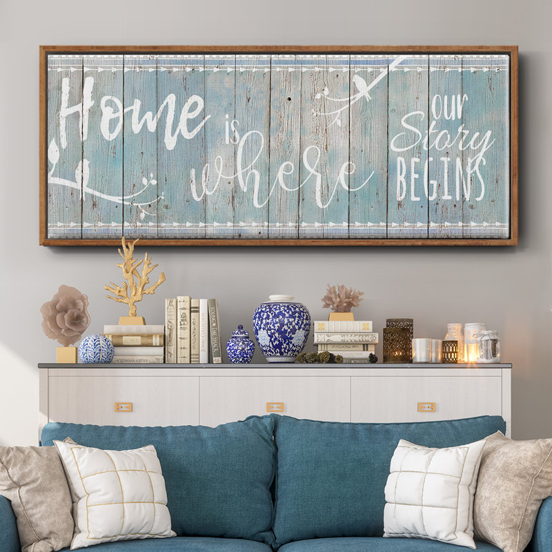 Home Story- Framed Canvas