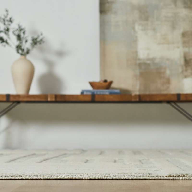 Handmade Wool Geometric Area Rug, 9'6" x 13'6"