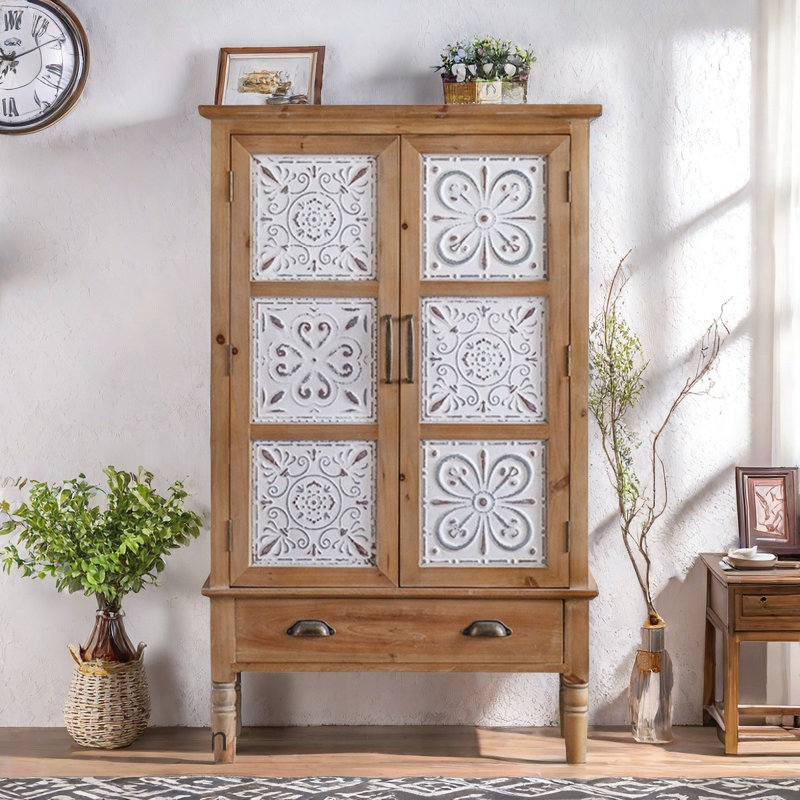 Armoires d'appoint en bois massif rétro