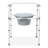 3-in-1 Folding Aluminum Elongated Commode