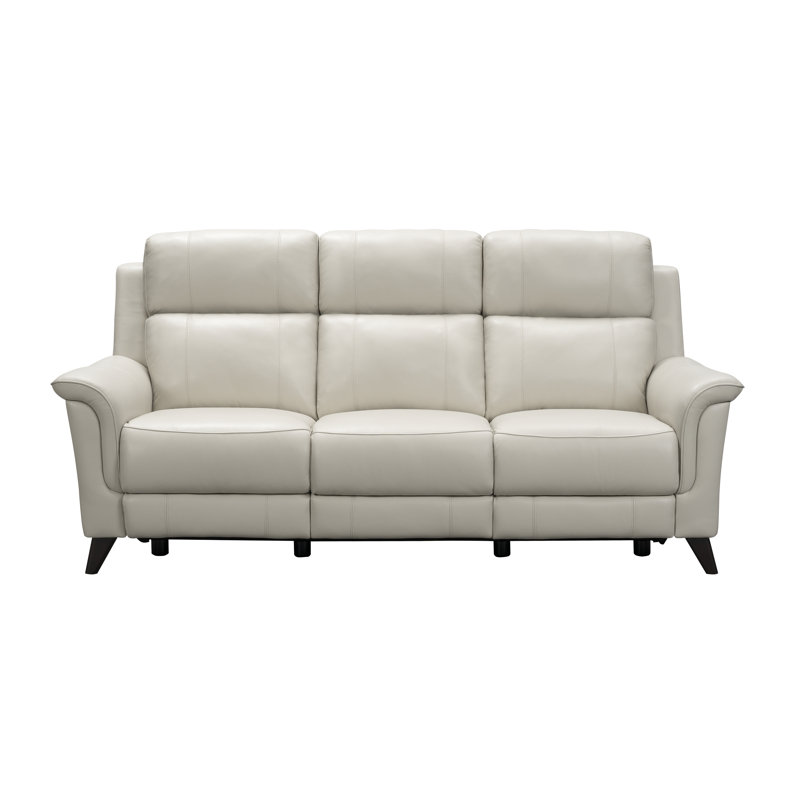 Neabsco Upholstered 84.3'' Reclining Sofa, Laurel Cream Leather Match