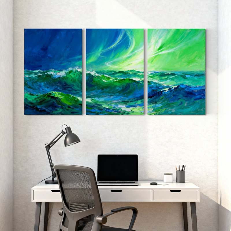 Ensemble de 3 impressions sur toile, "Scènes et paysages urbains", H 18 po x l 36 po
