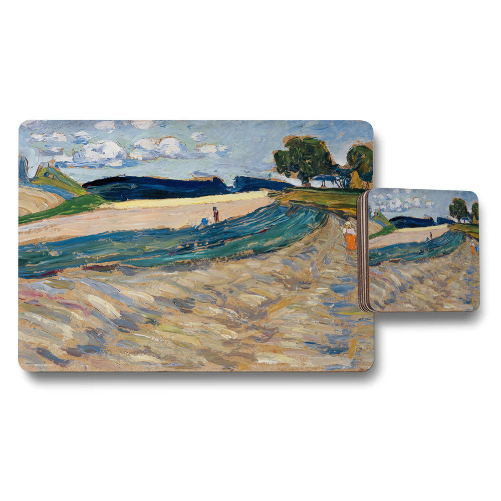 Impressionist Beach Scene Placemat And Coaster Set Decor
