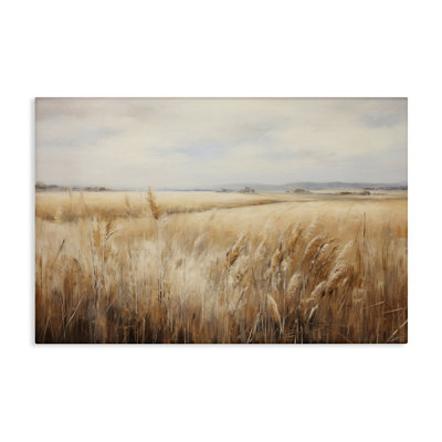 Vast Wheat Field Canvas Wall Art by Petal Prints Design