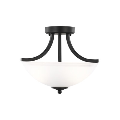 Geary Small Two Light Semi-Flush Convertible Pendant from Generation Lighting 