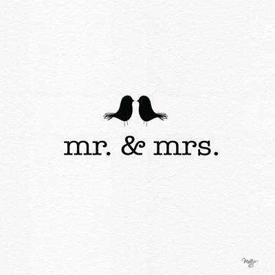 «Mr. et Mme. Love Birds I» sur toile par Mollie B.