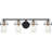 Emerson 4-Light Matte Black Vanity Light