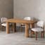Ensemble de 4 chaises d'appoint avec structure en noyer et revêtement beige doux, siège de salle à manger ergonomique Mid-Century