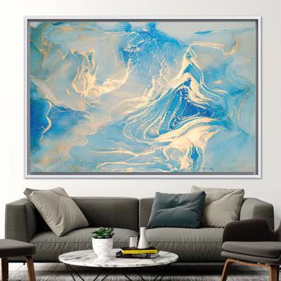 Marble Luxury Wall Art: Shimmering Canvas Print for Elegant Decor