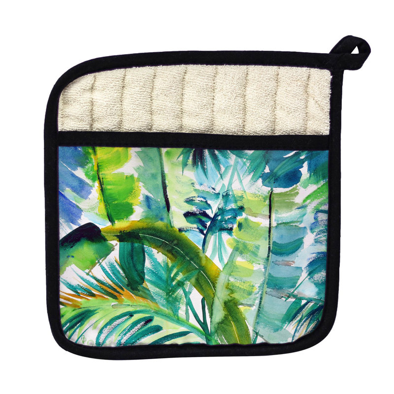 Betsy Drake Interiors Floral Cotton Potholder