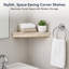 Caloundra 3 Piece Rustic Triangle Whitewashed Floating Corner Shelf-2111446168