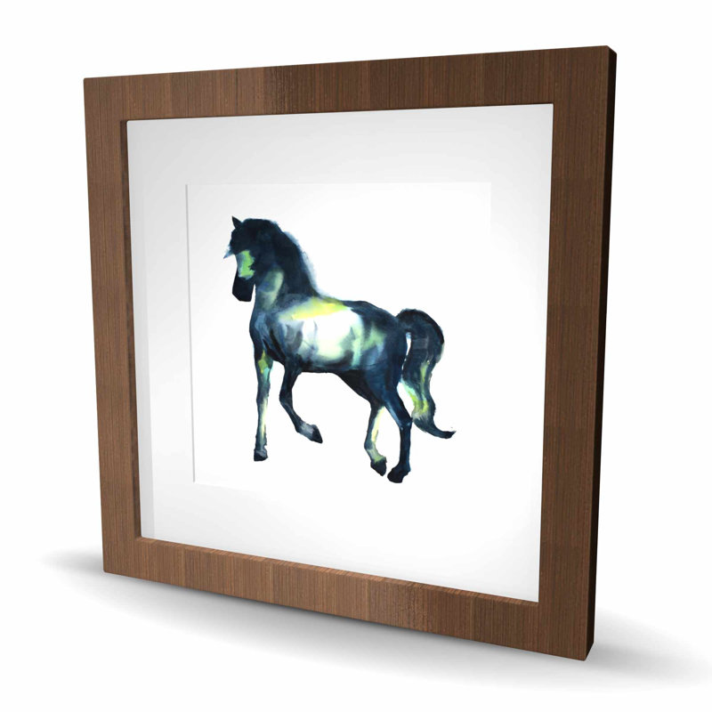 Cheval élégant - imprimé animal de ferme encadré pour la décoration