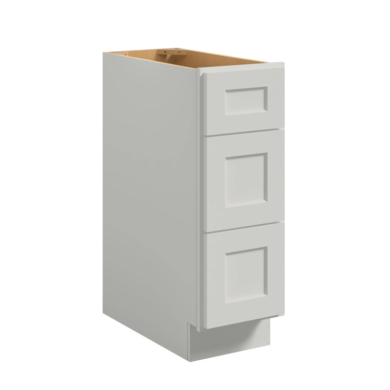 Meuble bas standard HOMEIBRO Cozy Design, en contreplaqué, prêt à assembler, 30,5 cm (L) x 61 cm (P) x 88 cm (H), couleur gris tourterelle.