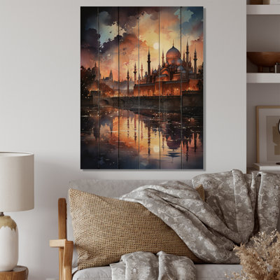Mosquée de l'Islam, silhouette II sur bois