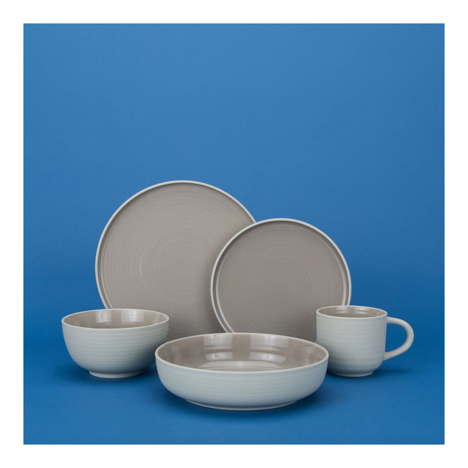 Essential Dinnerware - Large Bowl - Set Of 4, Light Gray