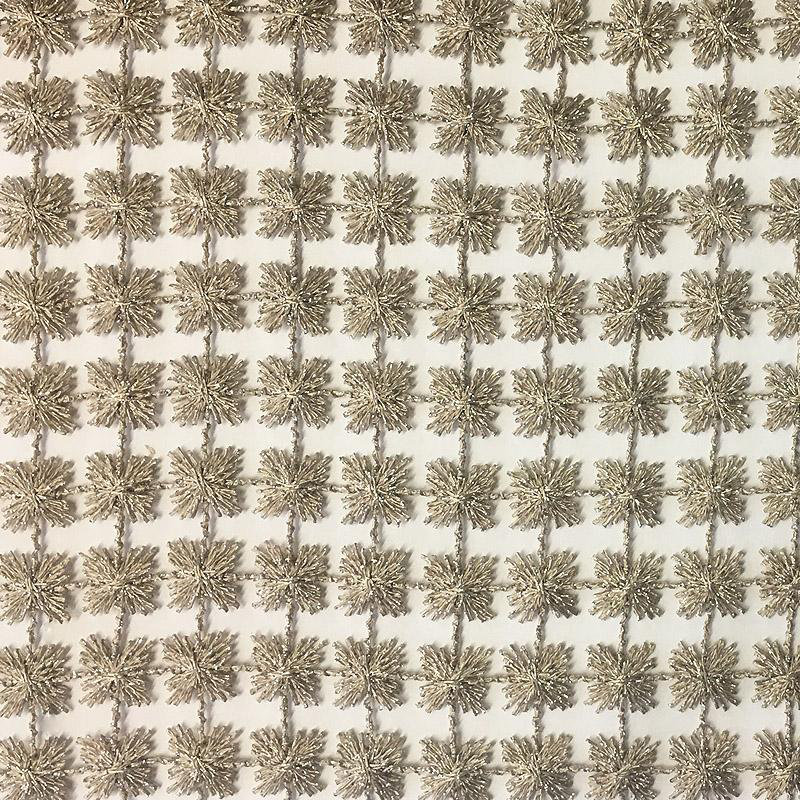 Floral Sheer | Clover Fabric_CLOVER, Taupe