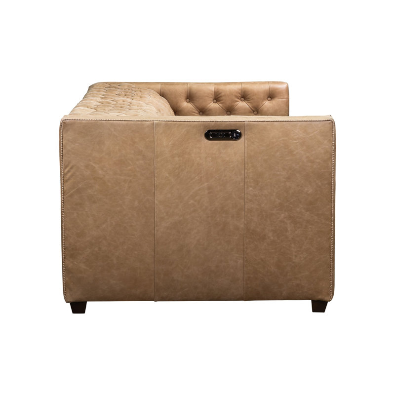 Zen Power Sofa in Linden Chcoolate, Collins Celadon