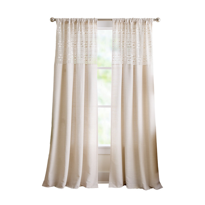 Peri Home Bahia Curtain Panel Pair Linen, 50" W x 84" L