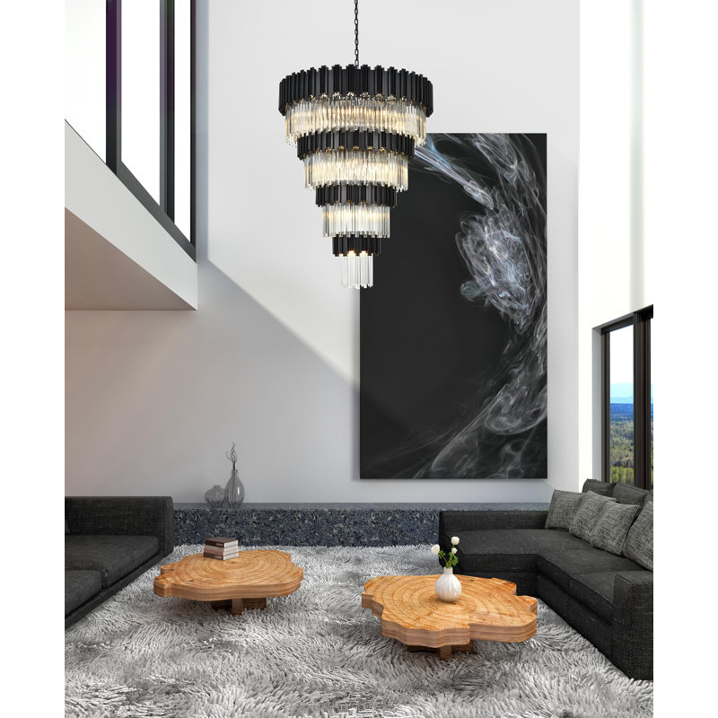 Lenora 40 inch Chandelier, Black