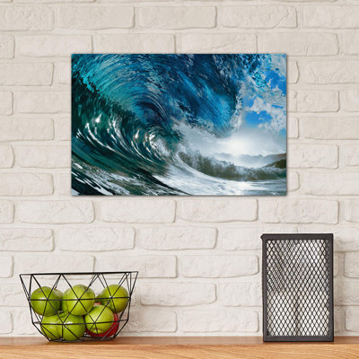 The Wave 1 Piece Wrapped Canvas Painting