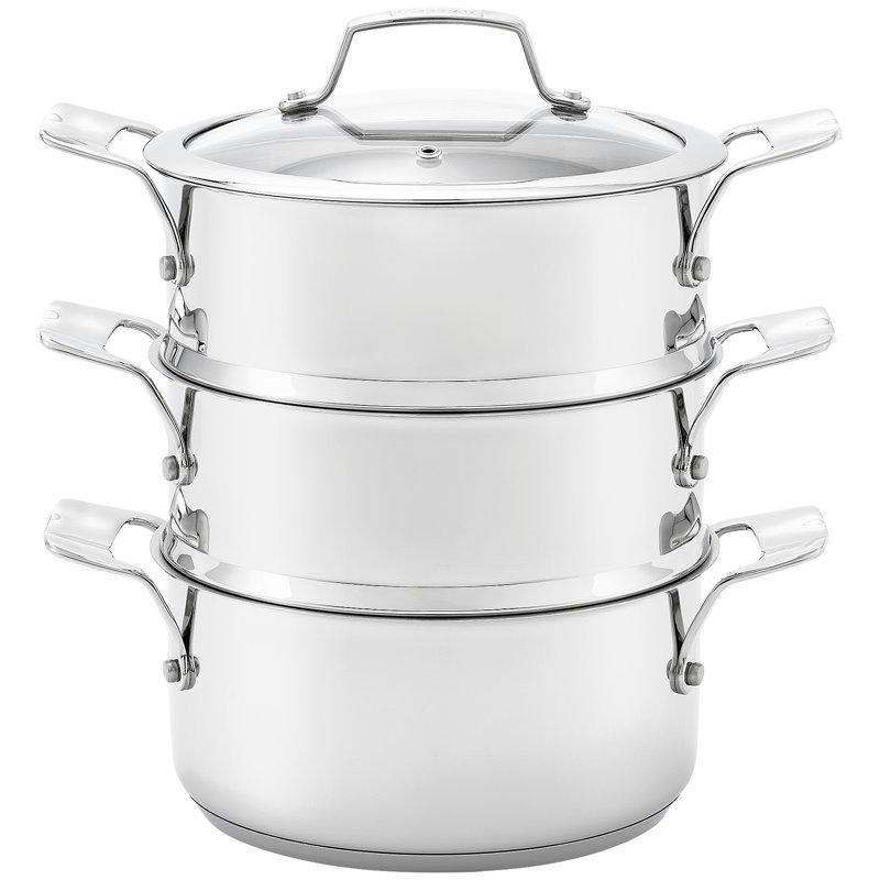 Stellar, 18/10 Stainless Steel 3 Tier Steamer Set, 30cm H x 20cm W x 20cm D