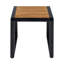 Tables de patio modernes, table d'appoint compacte en métal avec plateau en bois d'acacia, pour terrasse ou piscine-513903582