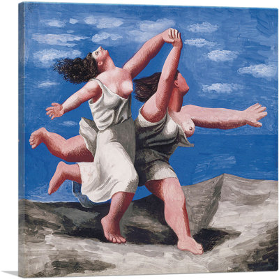 Deux femmes qui courent sur la plage 1922 par Pablo Picasso - reproduction d'art sur toile tendue