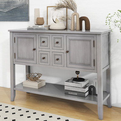 Cambridge Series Vintage Buffet Sideboard Console Table With Bottom Shelf For Ample Storage And Elegant Home Decor