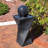 Ball Modern Black Polyresin Outdoor Solar Fountain with Battery and LED Light