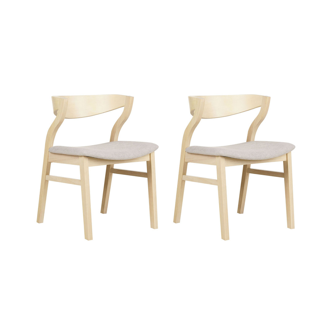 Amira 45cm H Polyester Blend Upholstered Spindle Side Chair in Beige