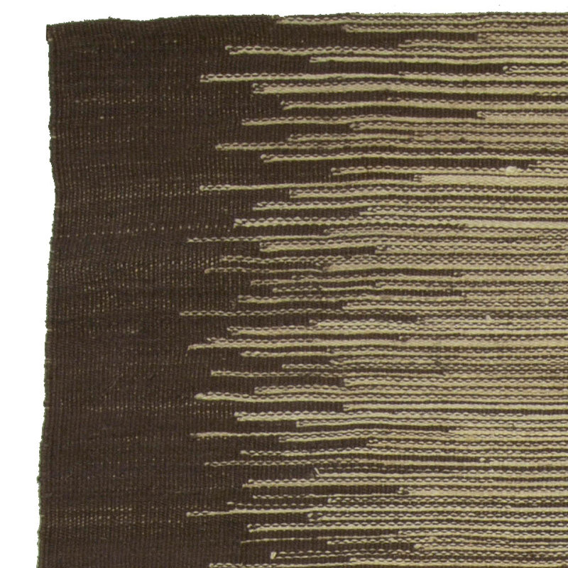 Tapis beige / brun en laine fait à la main 8 pi x 10 pi 2 po