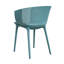 Chaise de salle à manger moderne à dossier perforé - résistante aux intempéries, utilisation intérieure / extérieure (ensemble de 2)-1737176593