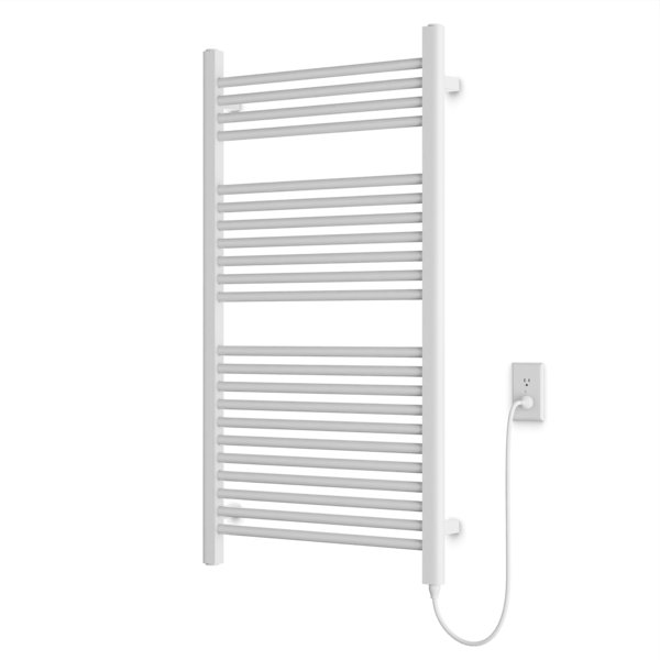 Chauffe-serviettes à brancher 44 po x 24 po Artby M11160P-WH Artos, H 44 po x l 24 po x P 5,19 po, Blanc