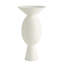 Wide Chiseled Orb Vase-Matte White