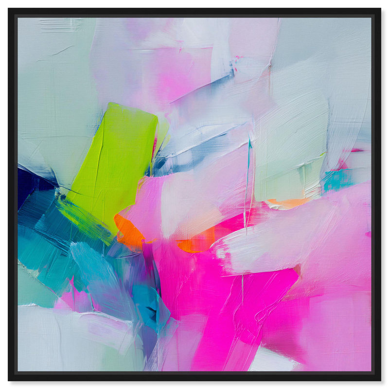 Décoration murale pastel Neon Cloudscape II par Art Remedy, H 13 po x l 13 po, Structure noire
