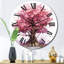 Horloge murale rose-93381118