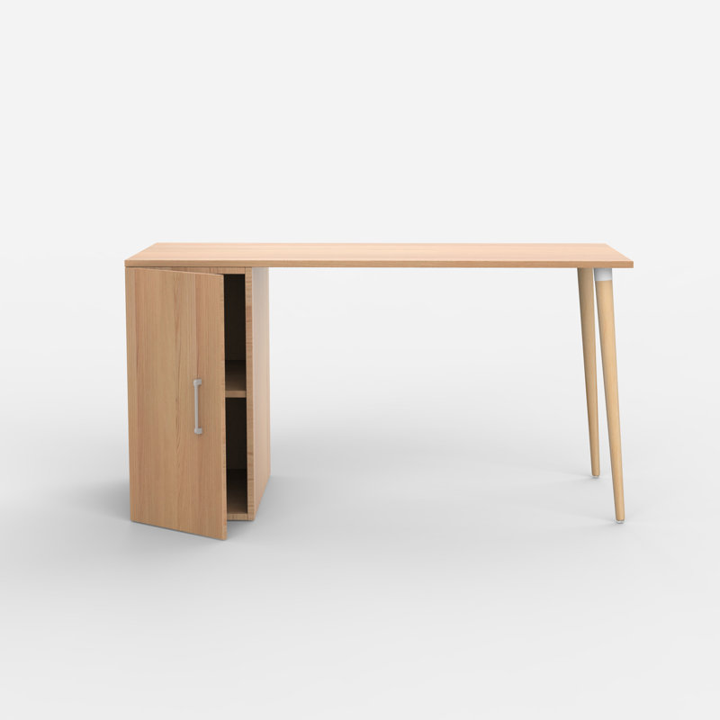 Gilman Solid Wood Base Writing Desk, Oak, 74cm H x 120cm W x 60cm D