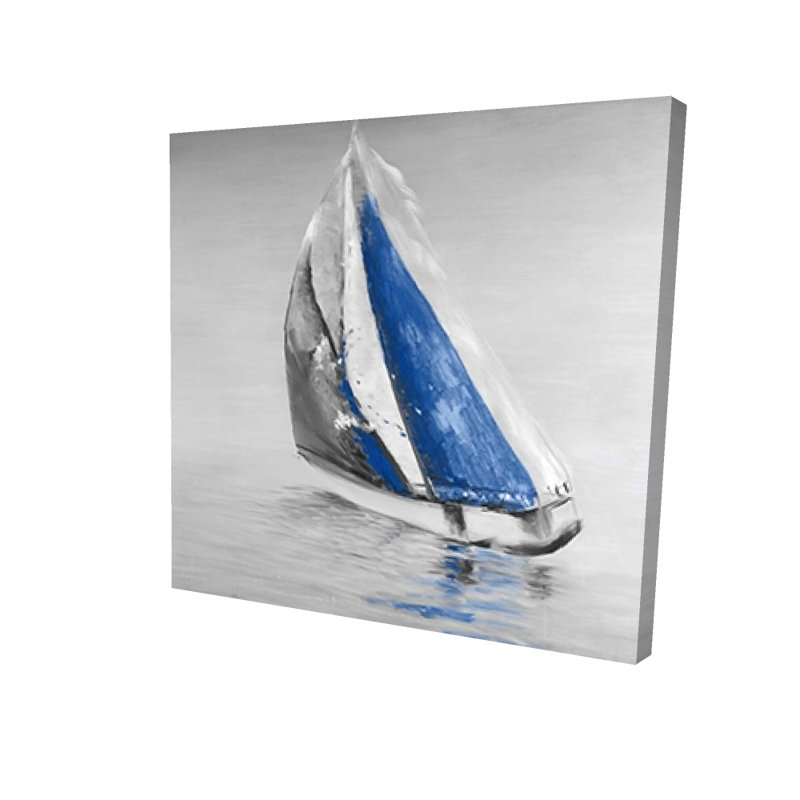 Toile de bateau grise et bleue | Sea Coastal Home Decor