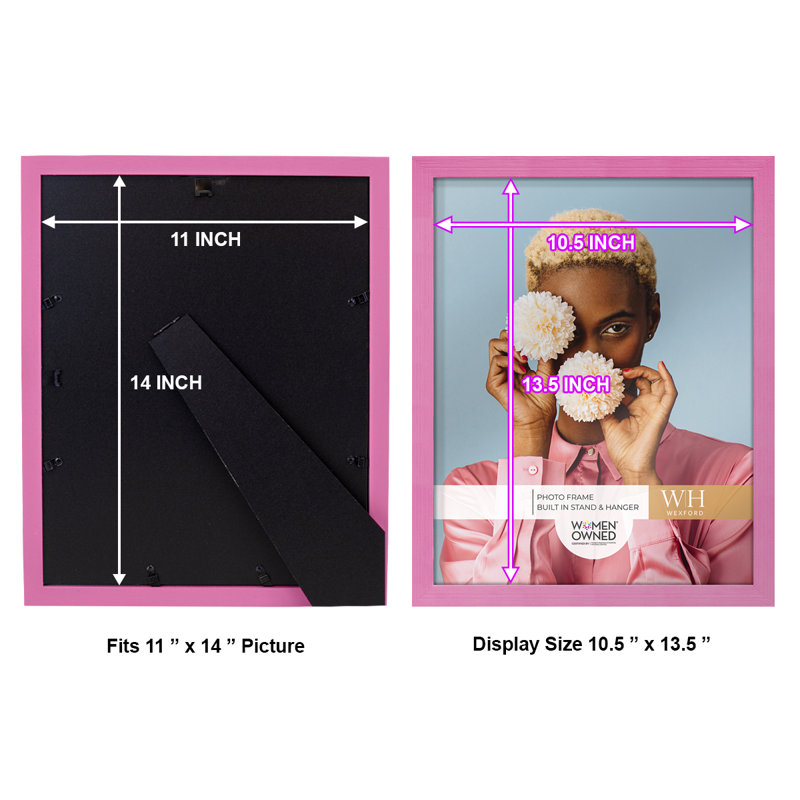 Wood Picture Frame - Set of 10, 11" x 14", Pink