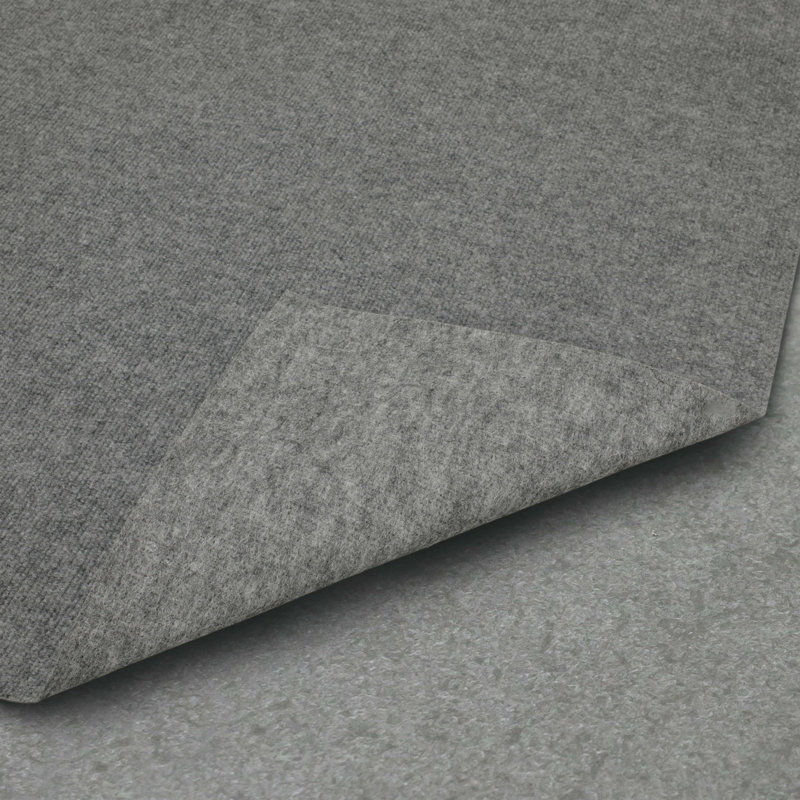 Mohawk Home Spectrum Crosshatch Needle Punch Solid Fog Gray Color Rug