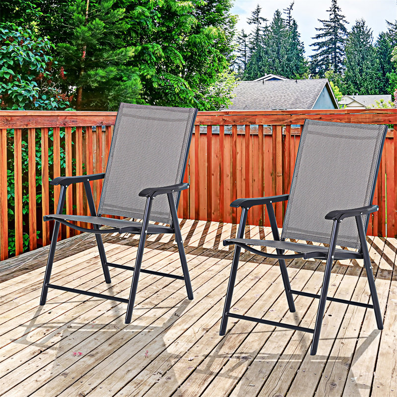Ensemble de 2 chaises de patio pliantes