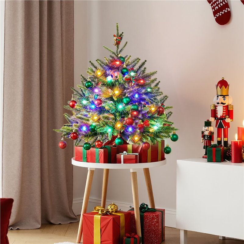 Annaliesa Lighted Artificial Spruce Christmas Tree, 2' H